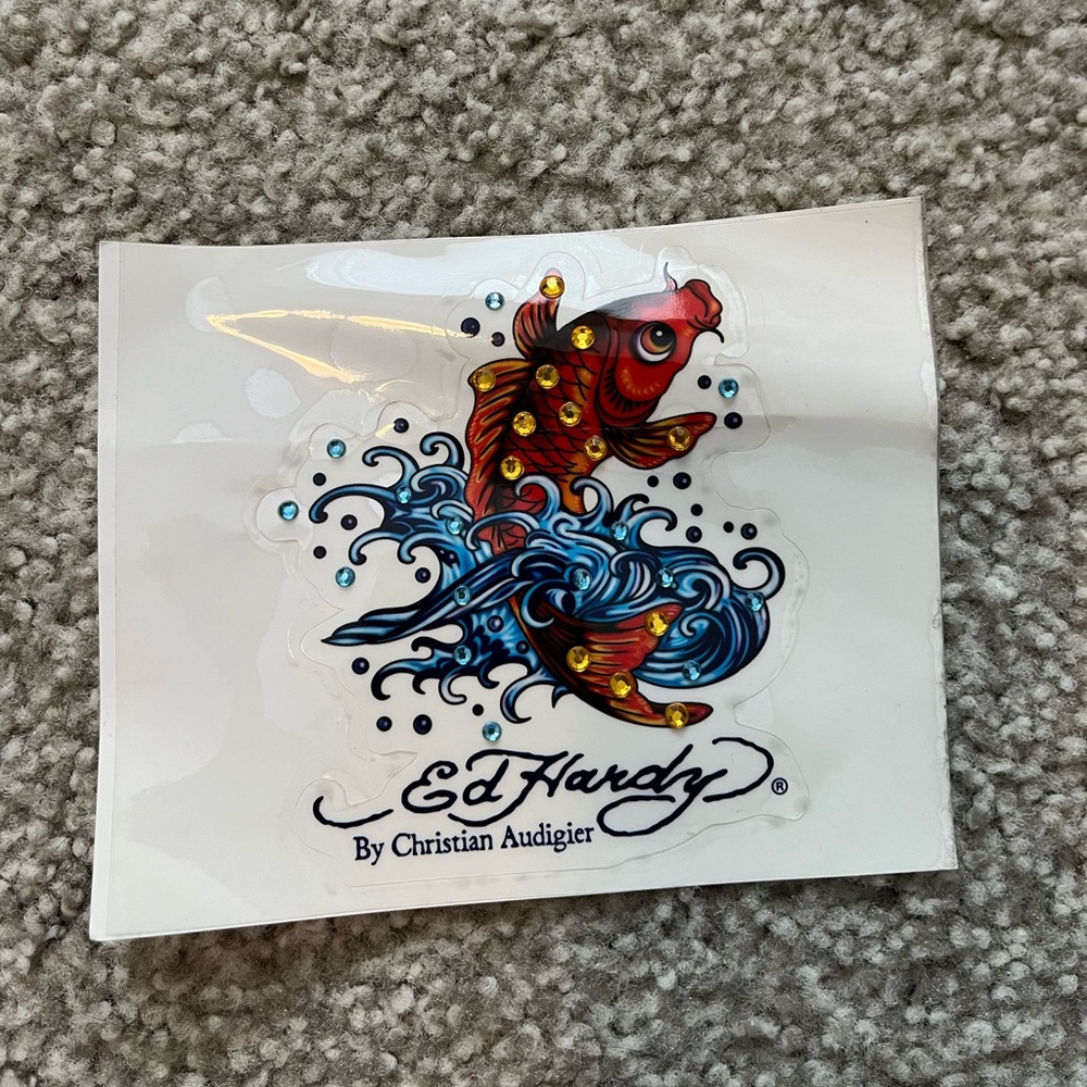 Vintage Ed Hardy Gem Sticker